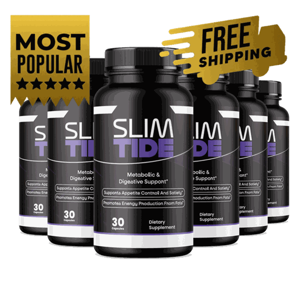 6 bottles of SlimTide gut support capsules